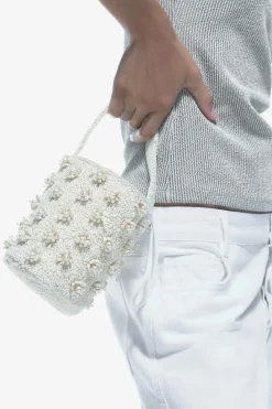 ZARA Malas^MALA DE MÃO COM MISSANGAS branco