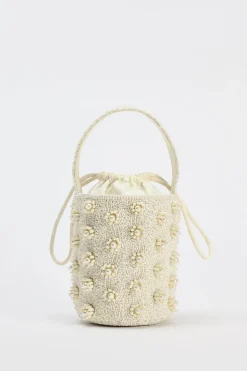 ZARA Malas^MALA DE MÃO COM MISSANGAS branco
