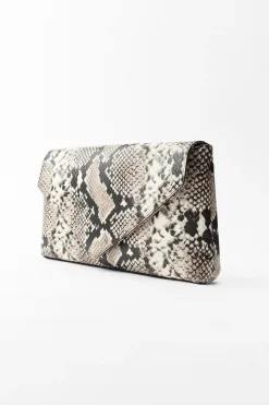 ZARA Malas|Acessórios / Bijuteria^MALA DE MÃO EM PELE COM ESTAMPADO ANIMAL Serpente