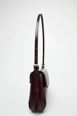 ZARA Malas^MALA DE OMBRO COM ABA Vermelho-bordeaux