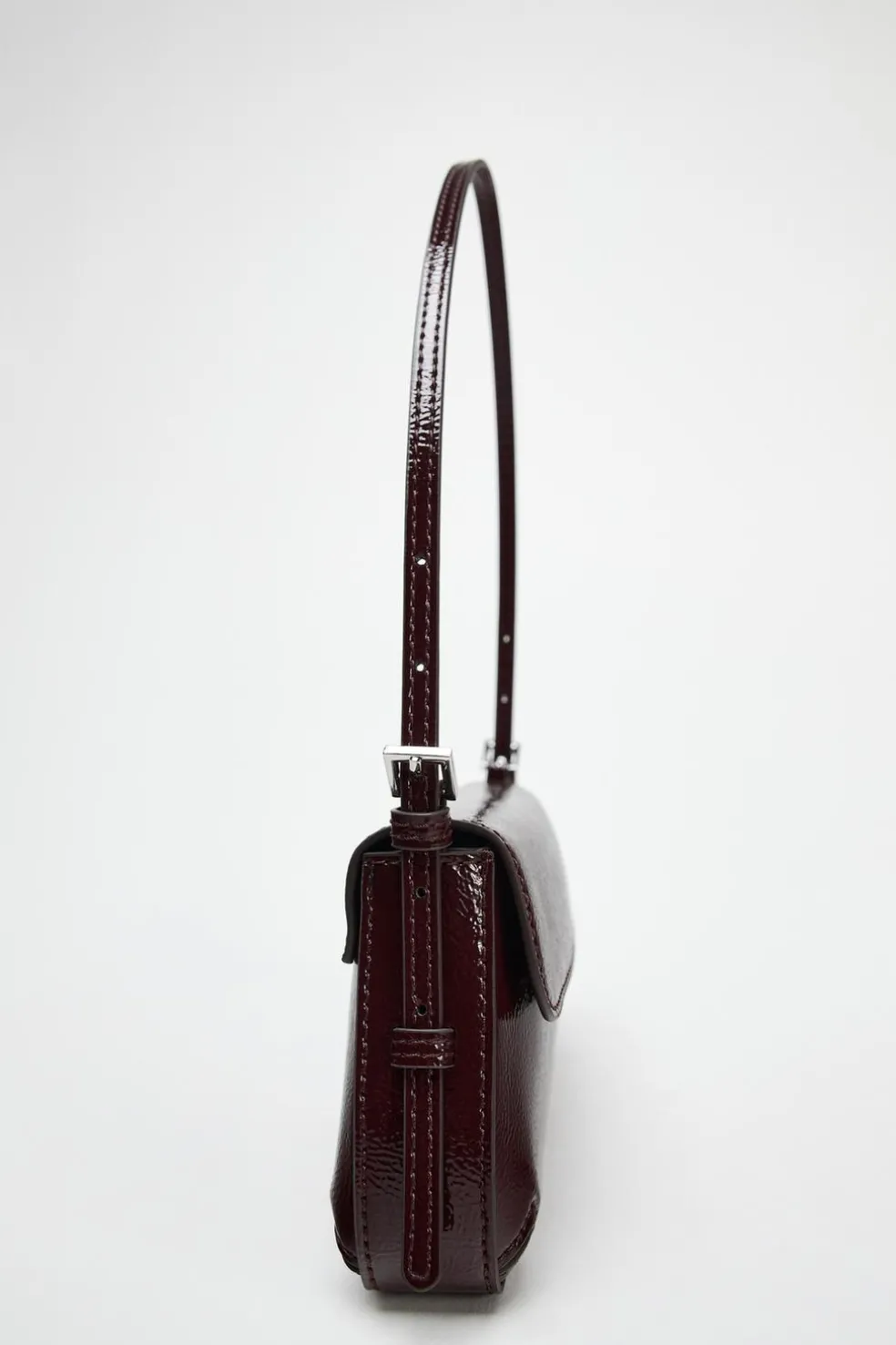 ZARA Malas^MALA DE OMBRO COM ABA Vermelho-bordeaux