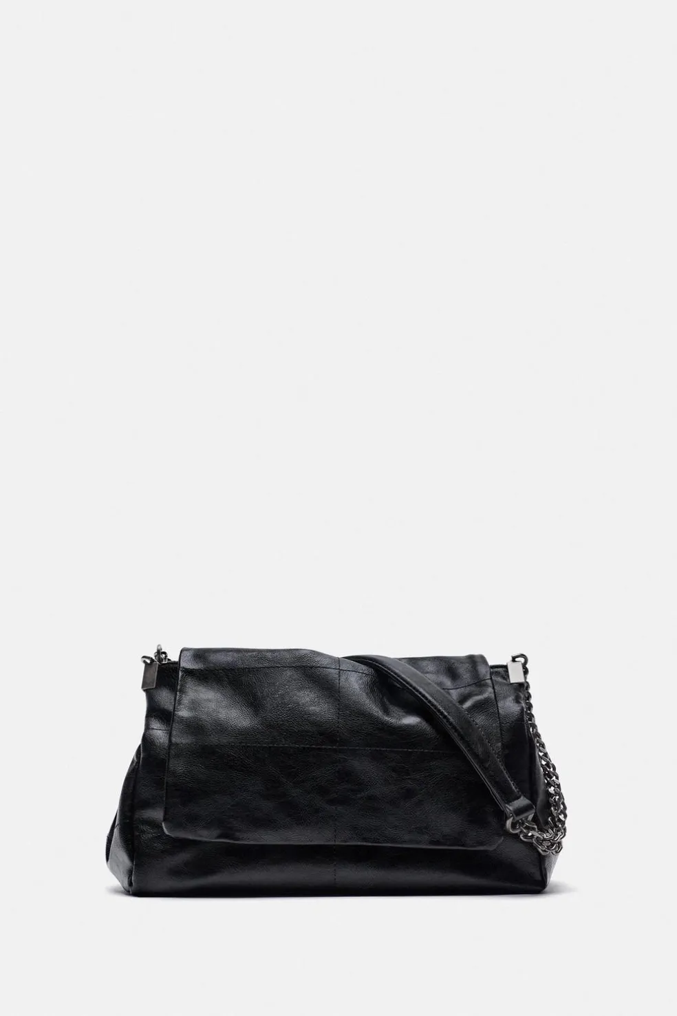 ZARA Malas^MALA DE OMBRO COM ABA ROCK Preto