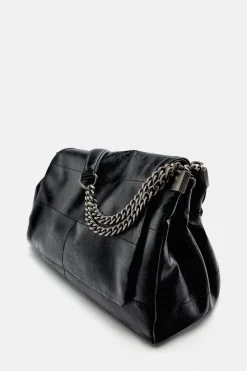 ZARA Malas^MALA DE OMBRO COM ABA ROCK Preto