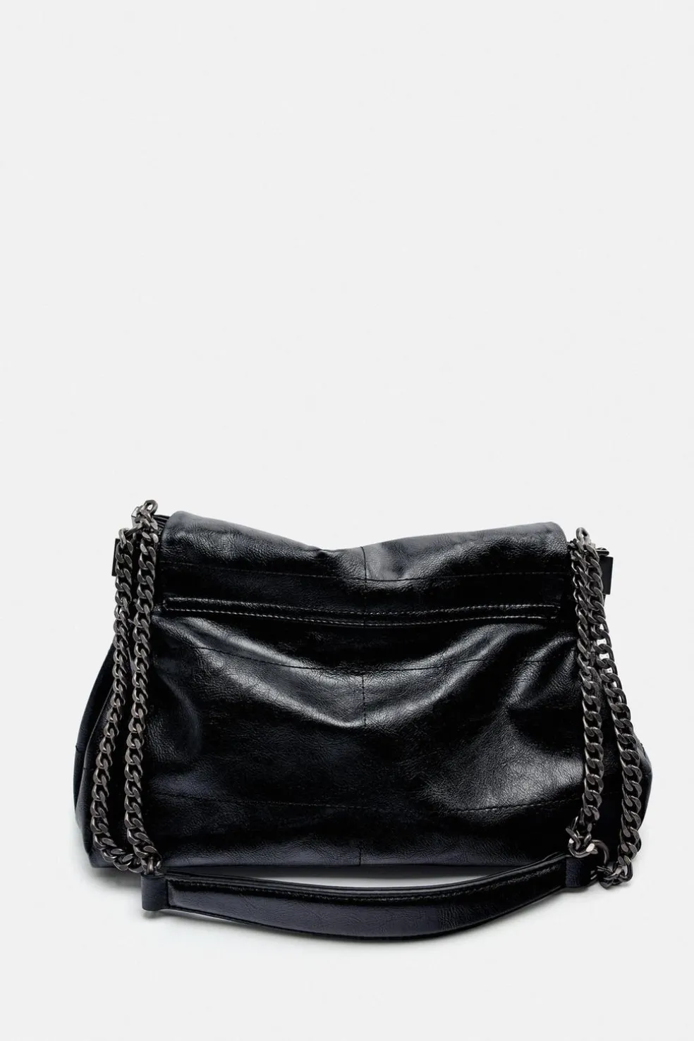 ZARA Malas^MALA DE OMBRO COM ABA ROCK Preto