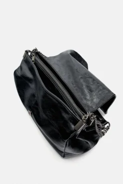 ZARA Malas^MALA DE OMBRO COM ABA ROCK Preto
