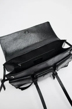 ZARA Malas^MALA DE OMBRO COM BOLSOS Preto
