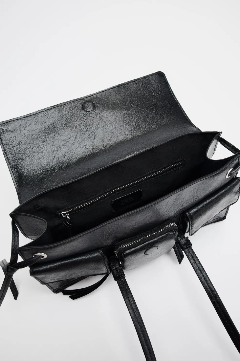 ZARA Malas^MALA DE OMBRO COM BOLSOS Preto