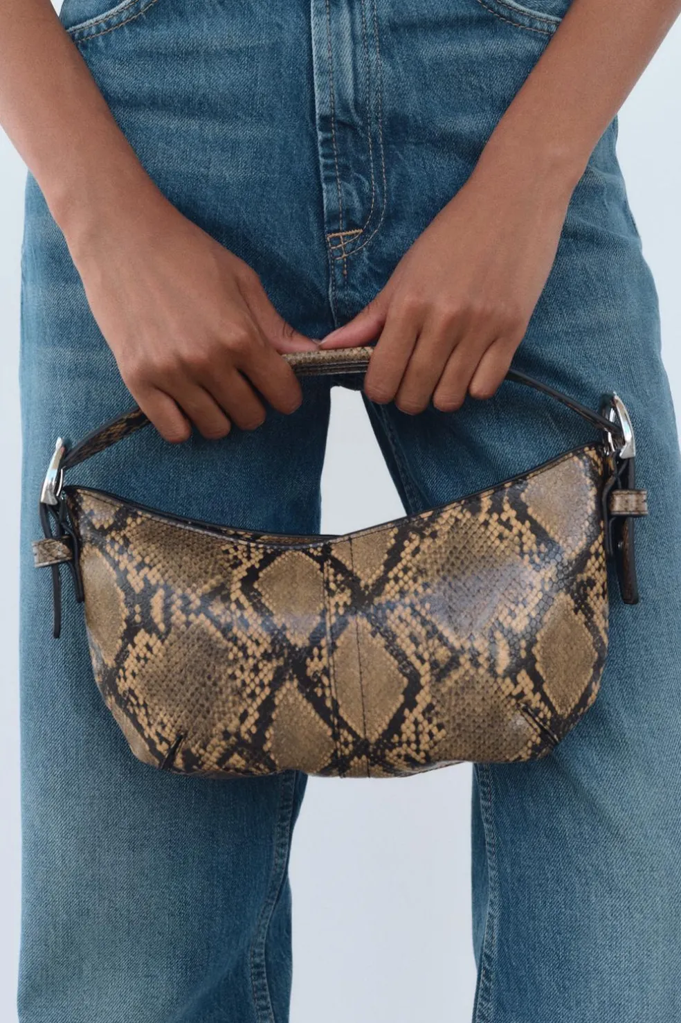 ZARA Malas^MALA DE OMBRO COM ESTAMPADO ANIMAL Serpente