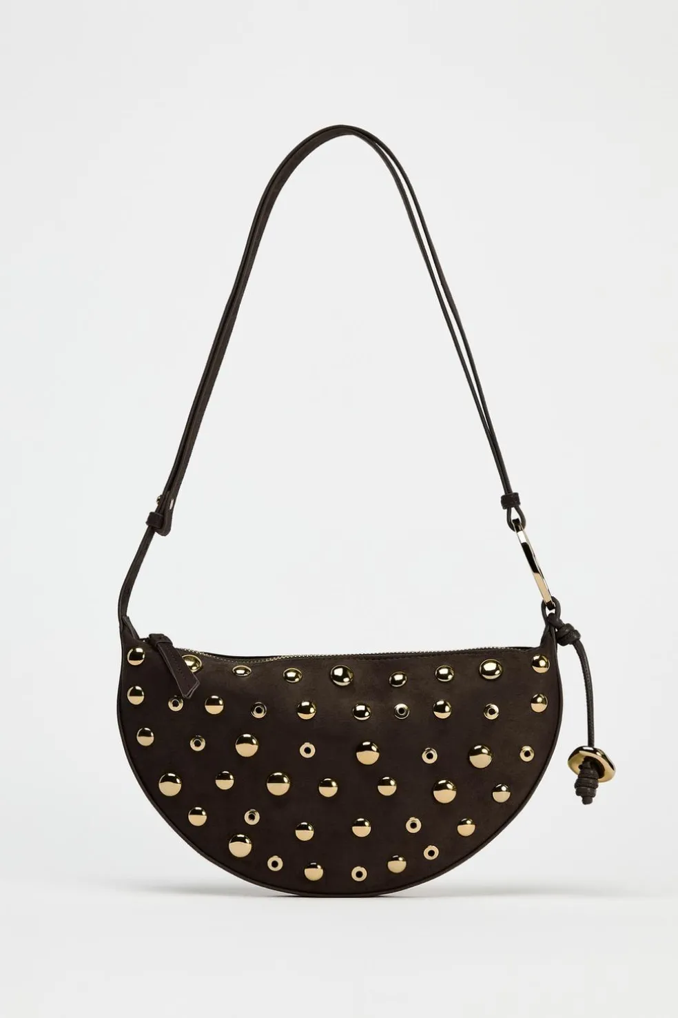 ZARA Malas^MALA DE OMBRO COM TACHAS Castanho