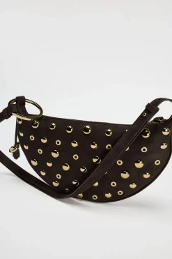 ZARA Malas^MALA DE OMBRO COM TACHAS Castanho