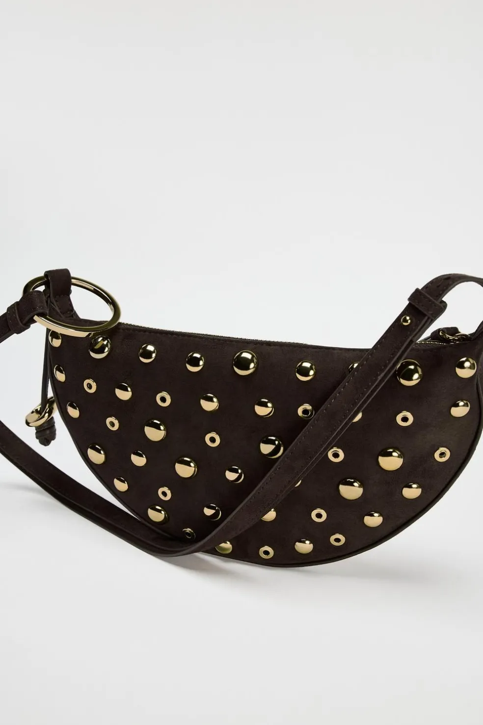 ZARA Malas^MALA DE OMBRO COM TACHAS Castanho