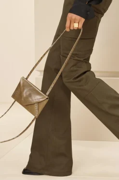 ZARA Malas^MALA DE OMBRO COM TACHAS 13 Verde