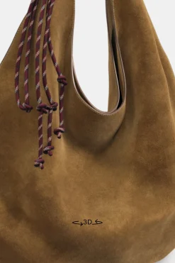 ZARA Malas^MALA DE OMBRO CROUTE ALÇA CORDÃO Torrado-escuro
