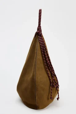 ZARA Malas^MALA DE OMBRO CROUTE ALÇA CORDÃO Torrado-escuro