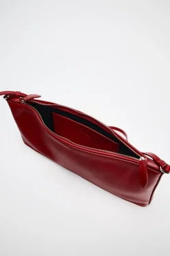 ZARA Malas^MALA DE OMBRO EM PELE Vermelho