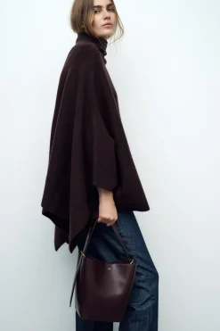 ZARA Malas^MALA SHOULDER BAG Vermelho-bordeaux