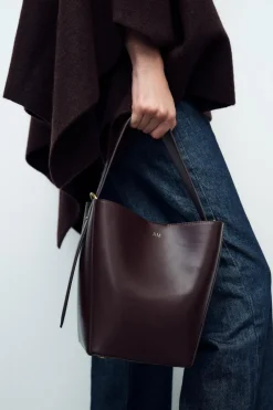 ZARA Malas^MALA SHOULDER BAG Vermelho-bordeaux