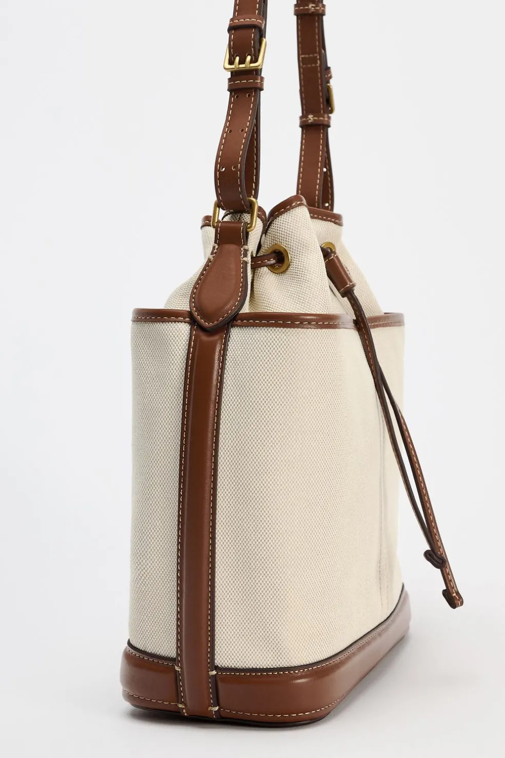 ZARA Malas^MALA SHOULDER BAG COMBINADA Torrado-escuro