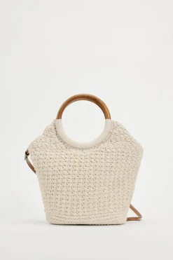 ZARA Malas^MALA SHOULDER BAG MACRAMÉ Cru