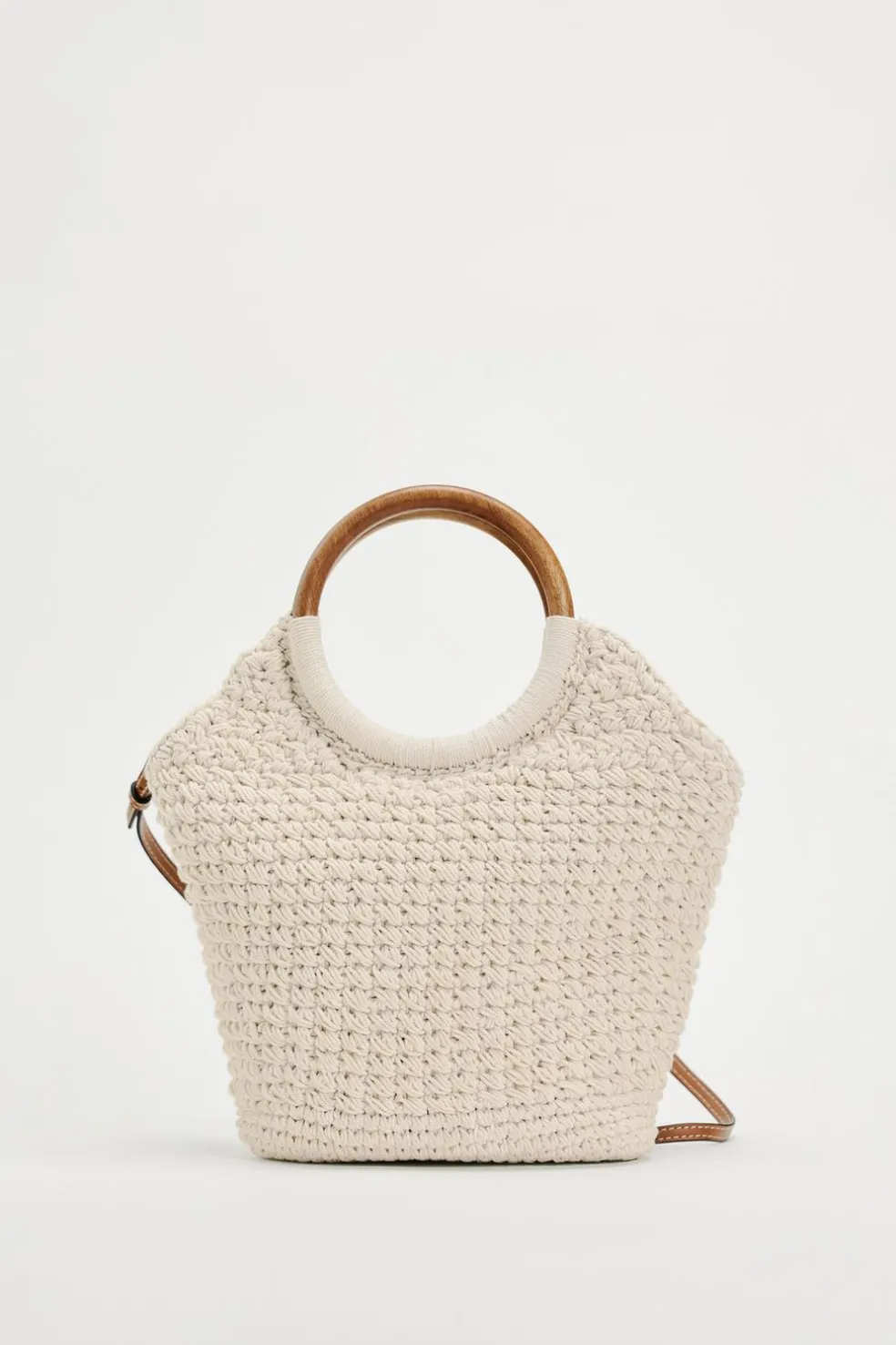 ZARA Malas^MALA SHOULDER BAG MACRAMÉ Cru