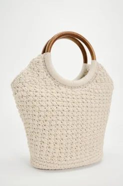 ZARA Malas^MALA SHOULDER BAG MACRAMÉ Cru
