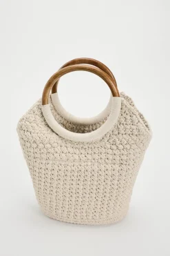 ZARA Malas^MALA SHOULDER BAG MACRAMÉ Cru