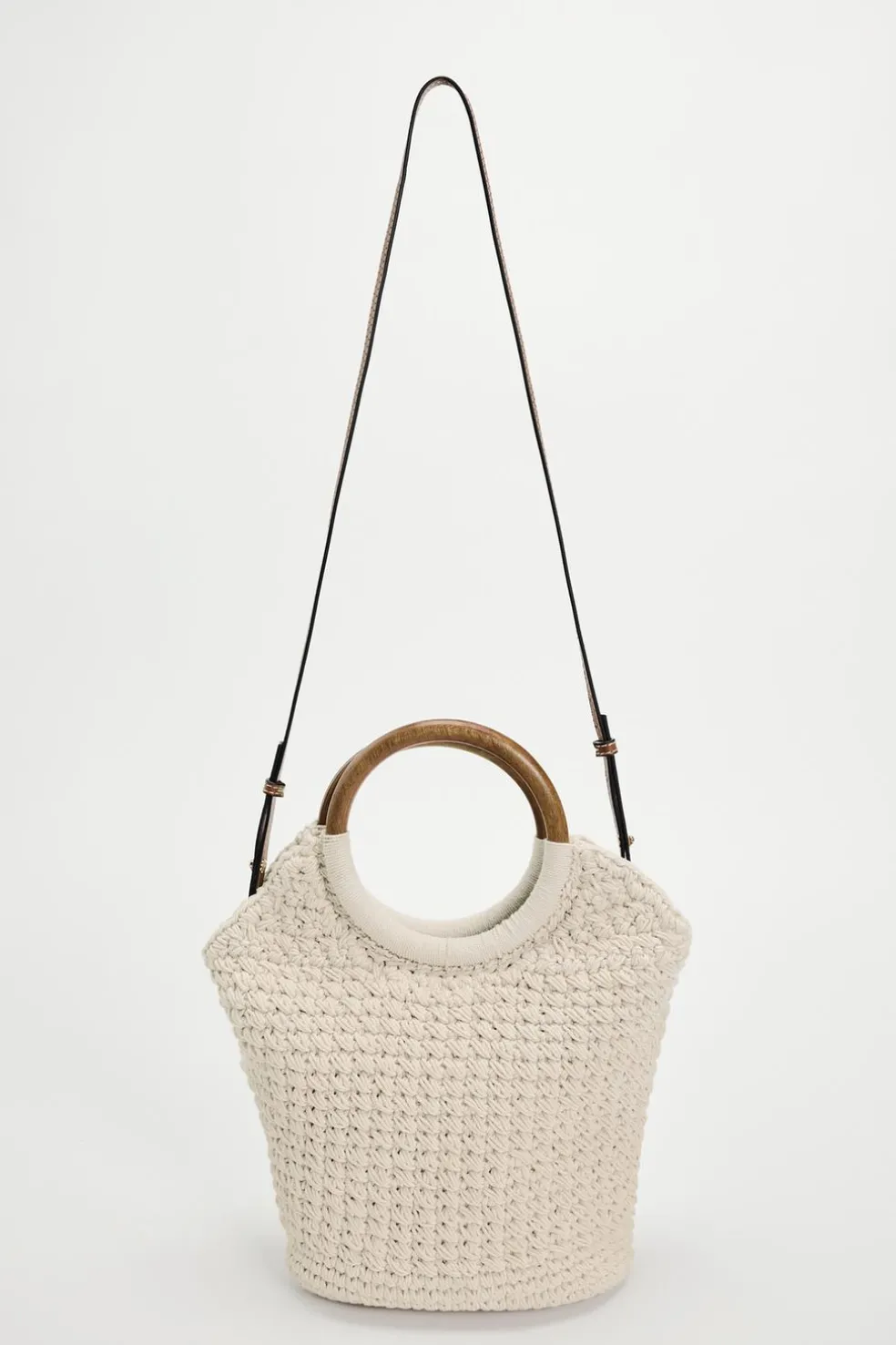 ZARA Malas^MALA SHOULDER BAG MACRAMÉ Cru