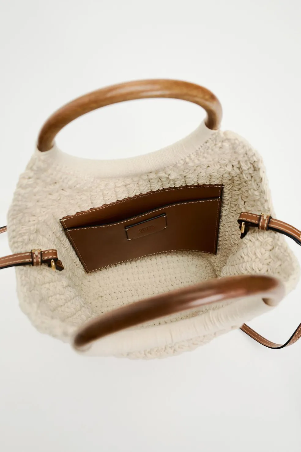 ZARA Malas^MALA SHOULDER BAG MACRAMÉ Cru
