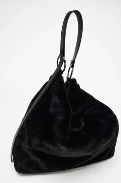 ZARA Winter Layersnew|Malas^MALA TIPO SACO COM EFEITO DE PELO Preto