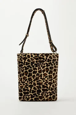 ZARA Malas^MALA TIPO SACO EM PELE COM ESTAMPADO ANIMAL Leopardo