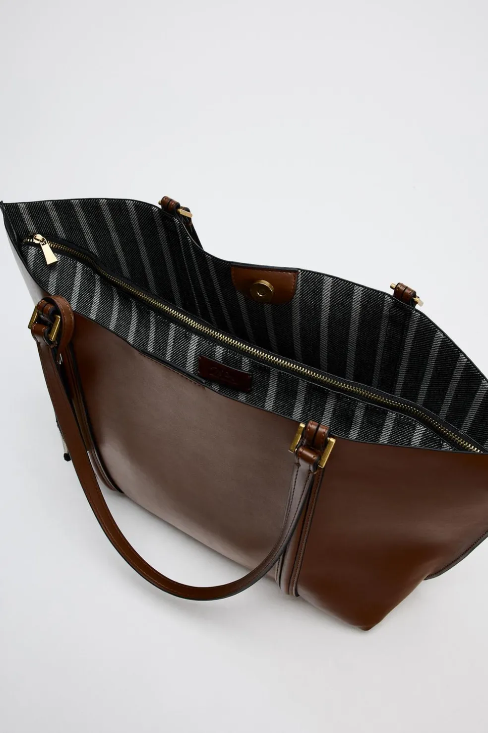 ZARA Malas^MALA TOTE BAG Castanho