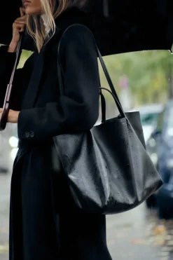 ZARA Malas^MALA TOTE BAG COM FIVELA Preto