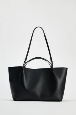 ZARA Malas^MALA TOTE BAG COM FIVELA Preto