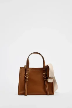 ZARA Malas^MALA TOTE BAG PEQUENA Torrado-escuro