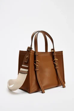 ZARA Malas^MALA TOTE BAG PEQUENA Torrado-escuro