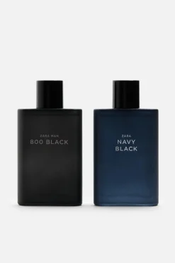 ZARA Perfumes^MAN NAVY BLACK + MAN 800 BLACK EDT 2X 90 ML (3.0 FL. OZ) 0210/838