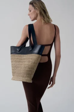 ZARA Malas^MAXI TOTE BAG Preto