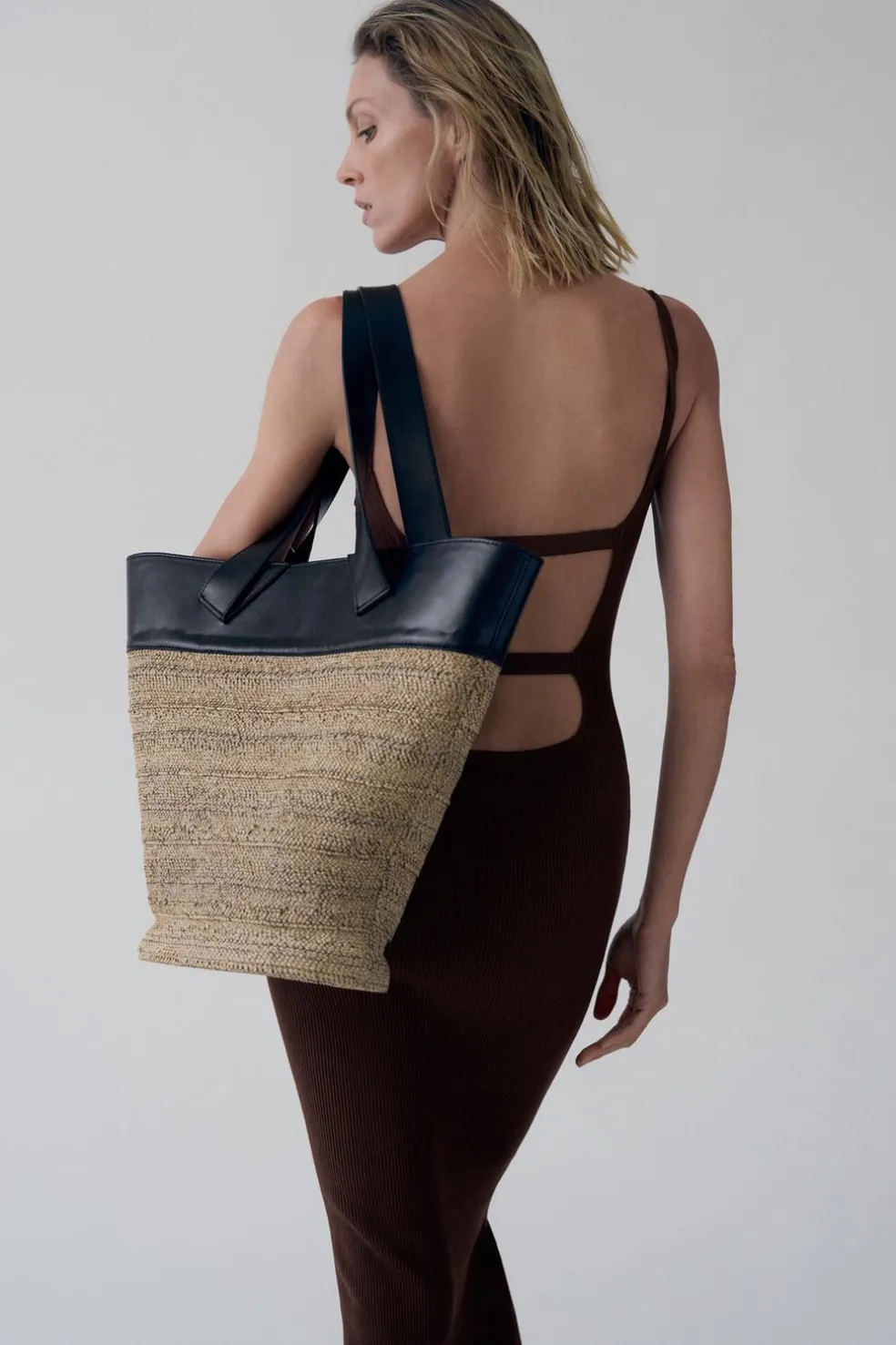ZARA Malas^MAXI TOTE BAG Preto