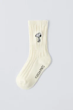 MEIA DE MALHA COM BORBADO SNOOPY PEANUTS™-ZARA Best
