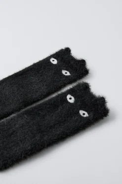 MEIA EFEITO DE PELO GATO-ZARA Best Sale