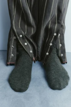 ZARA Winter Layersnew|Acessórios / Bijuteria^MEIAS DE LÃ VERDE