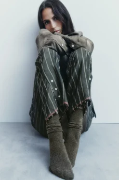 ZARA Winter Layersnew|Acessórios / Bijuteria^MEIAS DE LÃ VERDE