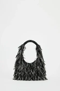 ZARA Malas^MINI SHOULDER BAG APLICAÇÕES METÁLICAS Preto