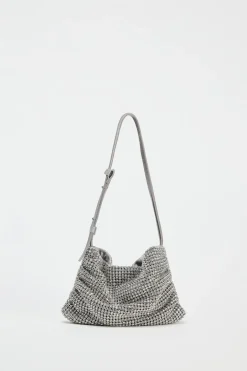 ZARA Malas^MINI SHOULDER BAG BRILHO Prata