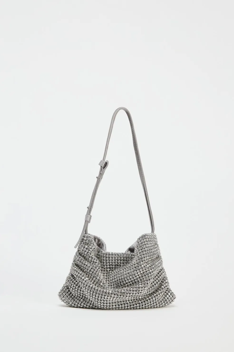 ZARA Malas^MINI SHOULDER BAG BRILHO Prata