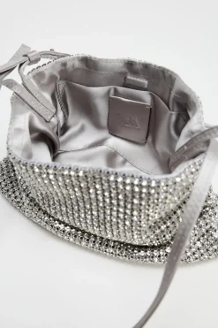ZARA Malas^MINI SHOULDER BAG BRILHO Prata