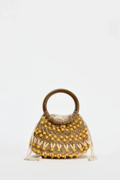ZARA Malas^MINI SHOULDER BAG COM BEADING Multicolor