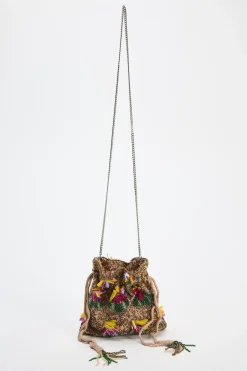 ZARA Malas^MINI SHOULDER BAG COM BEADING Multicolor