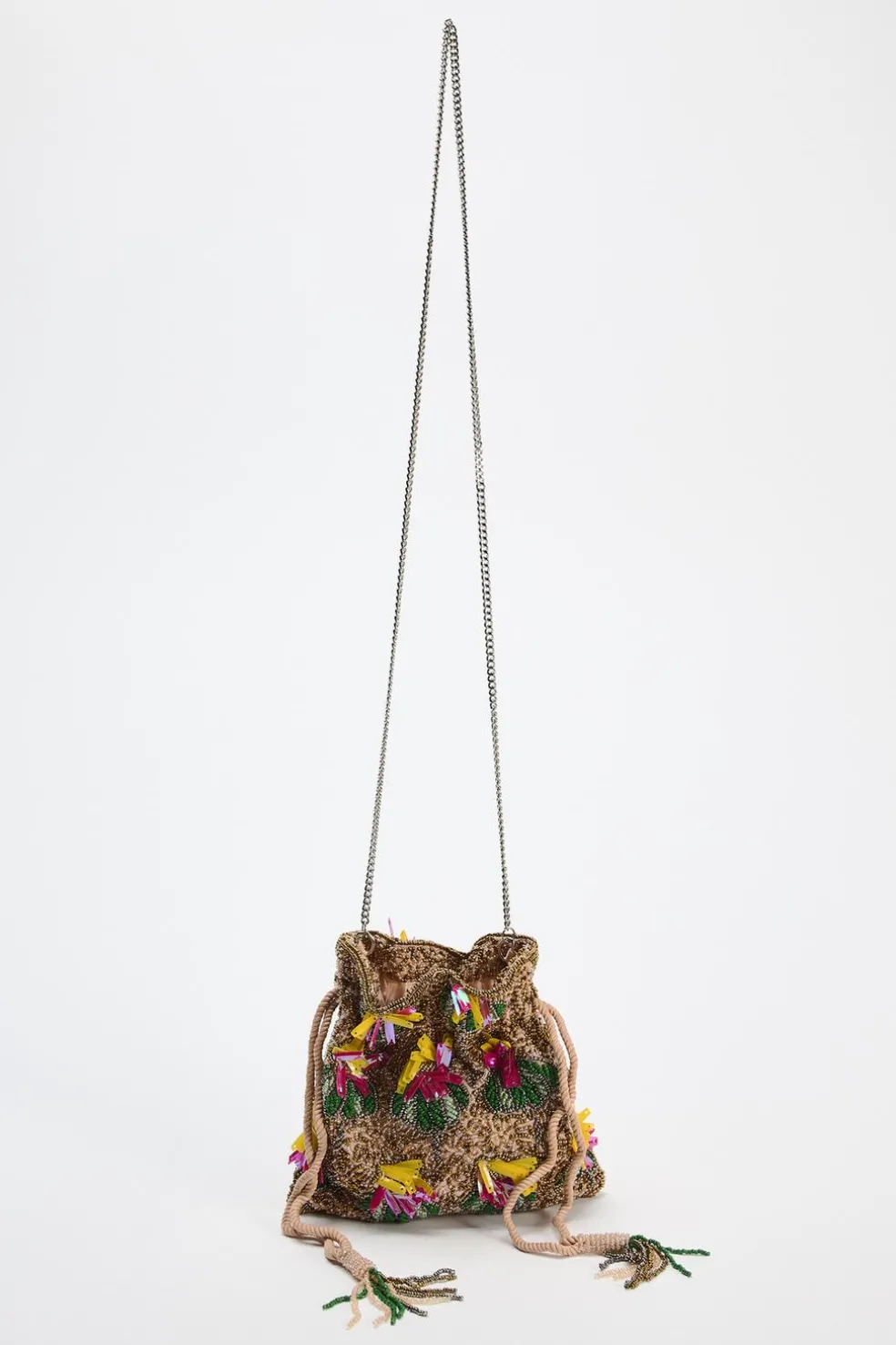 ZARA Malas^MINI SHOULDER BAG COM BEADING Multicolor