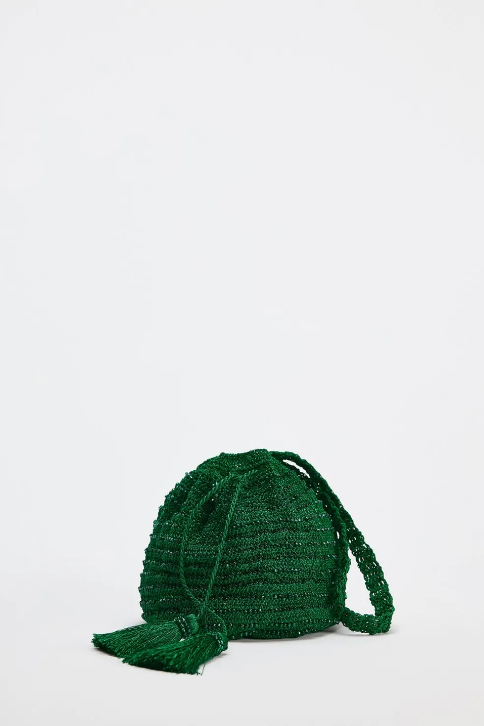 ZARA Malas^MINI SHOULDER BAG COM BEADING Verde